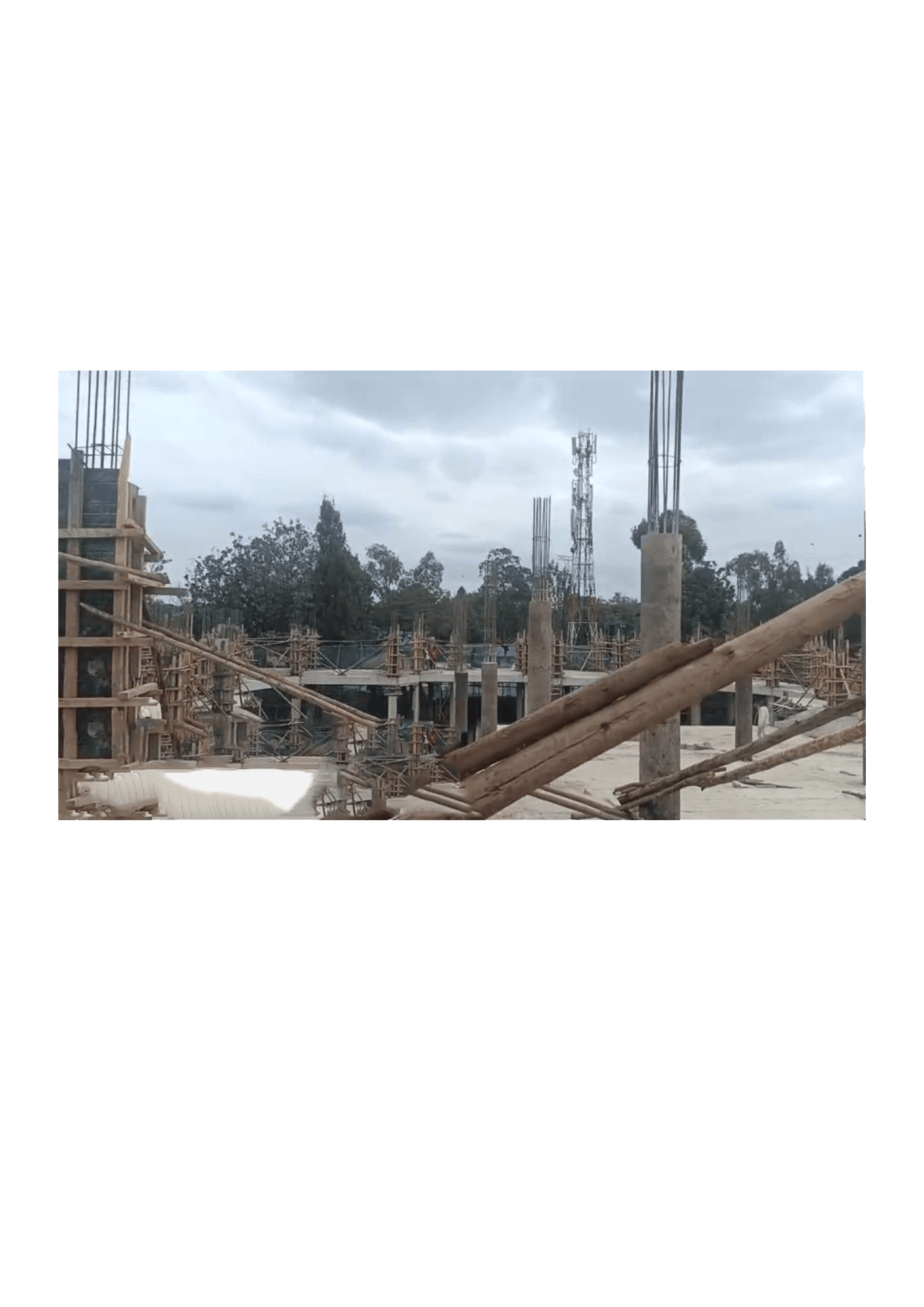 Current construction progress